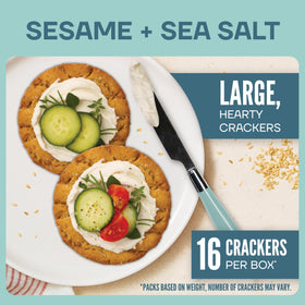 Wasa Crisp Creations open-face toast with sesame and sea salt flavor
