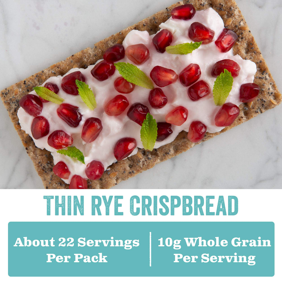 Open-faced sandwich with WASA Thin Rye Crispbread and fresh toppings