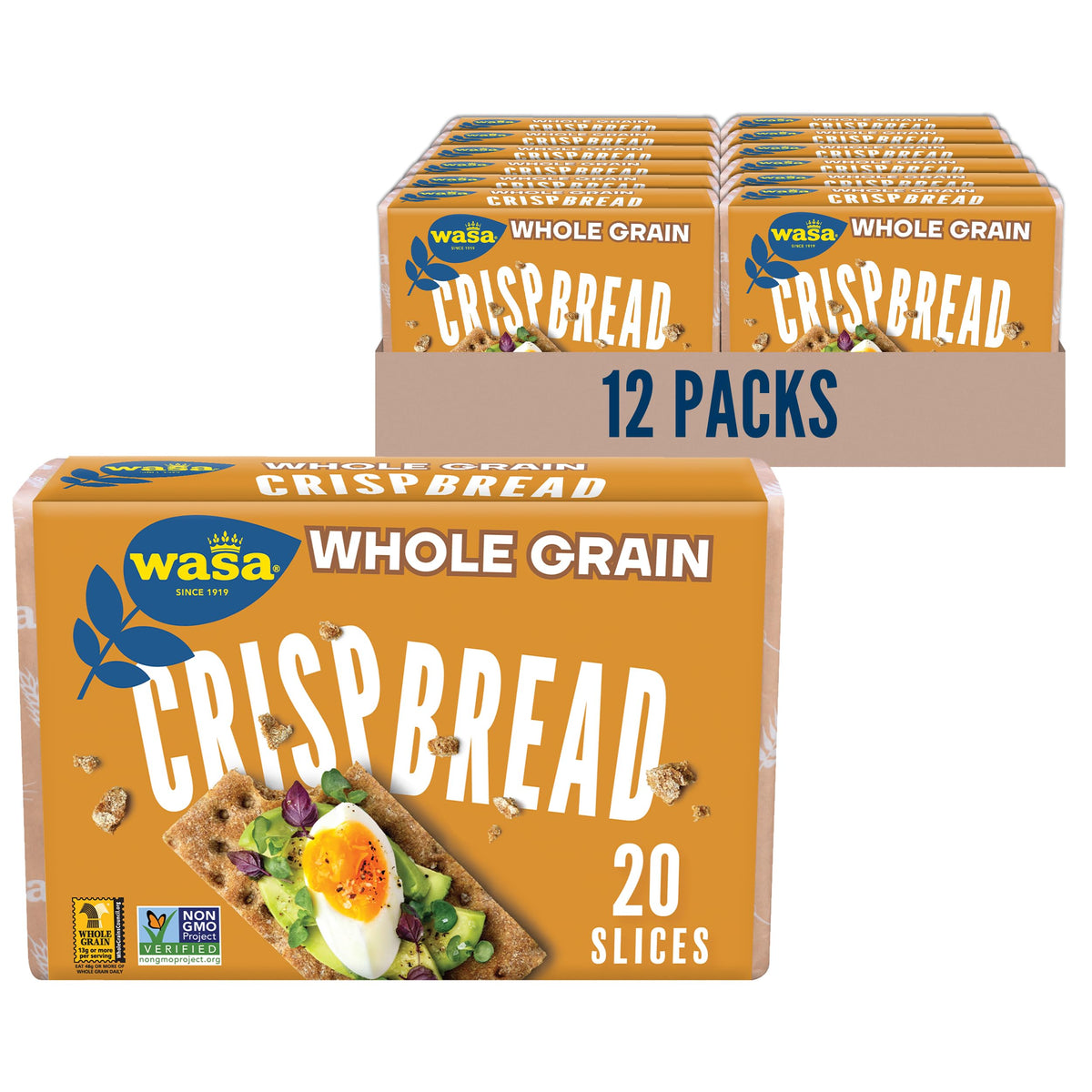 Wasa Whole Grain Crispbread slices ready for toppings, showcasing a hearty crunch.