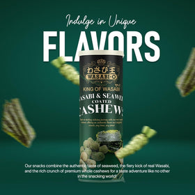 Golden-roasted WASABI-O Cashews showing crisp, satisfying texture