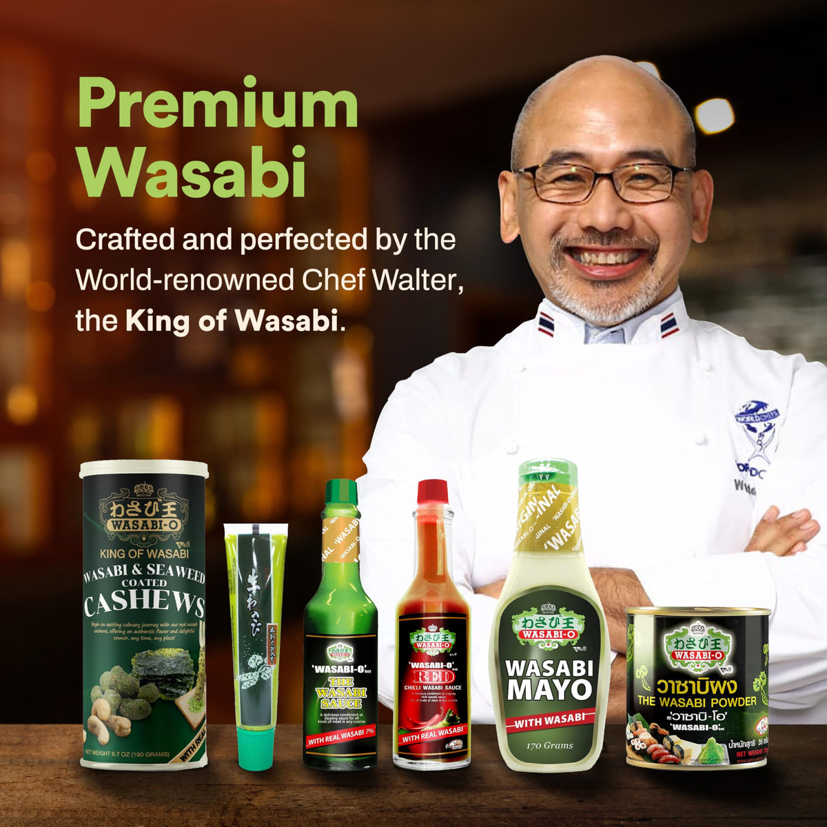 Wasabi-O kitchen idea plate with salad and wraps showcasing versatile use.
