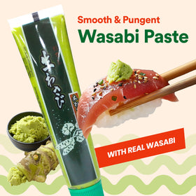 Wasabi-O real wasabi paste in mayo prep illustrating creamy balance with heat.