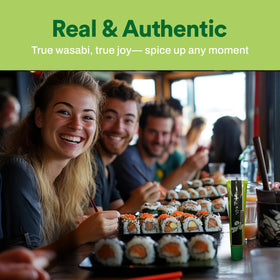 Wasabi-O real wasabi paste paired with steak to enhance flavor subtly.