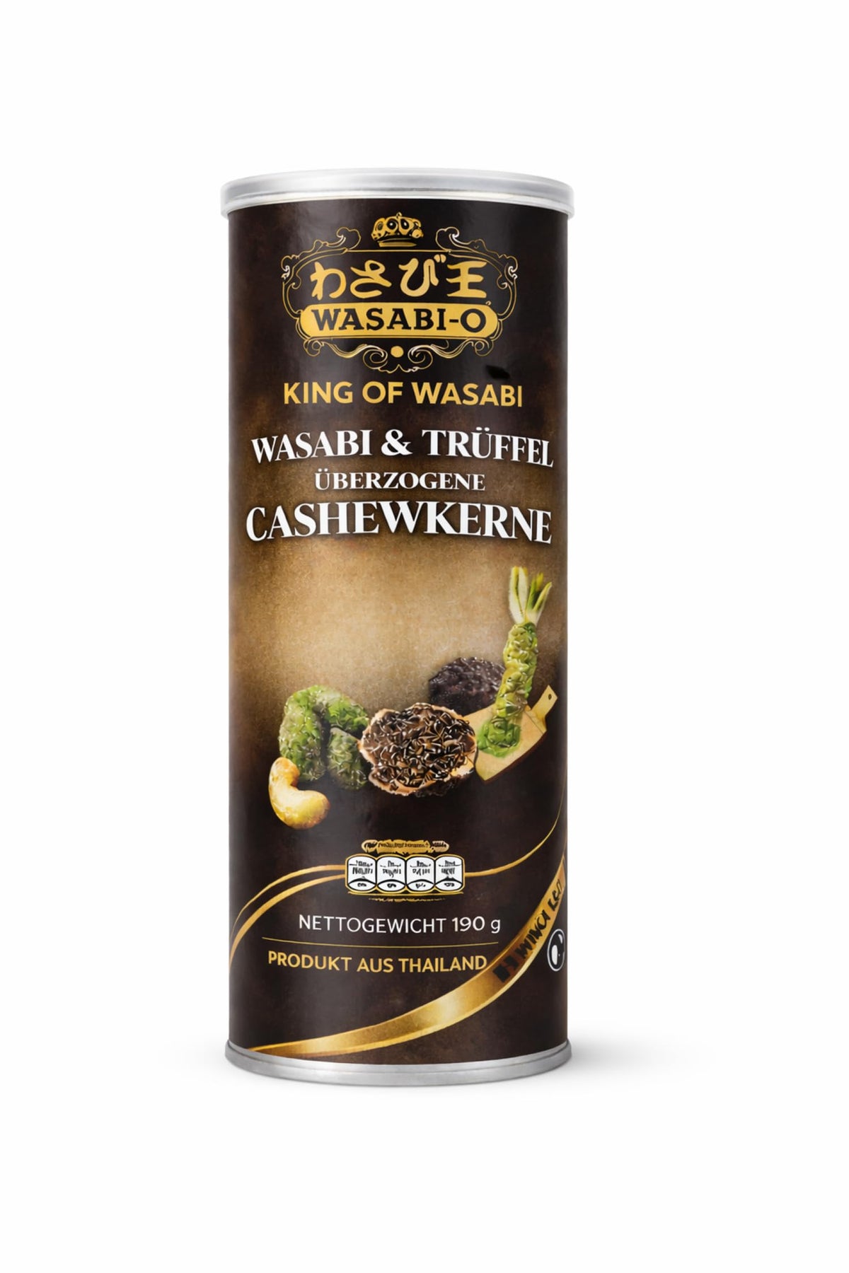 WASABI-O spicy-umami truffle glaze on cashews highlights bold flavor for entertaining.