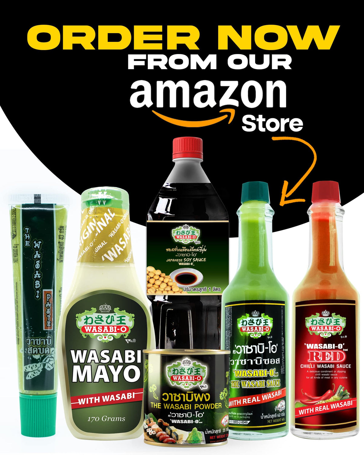 Wasabi-O squeezable bottle design keeps flavor fresh