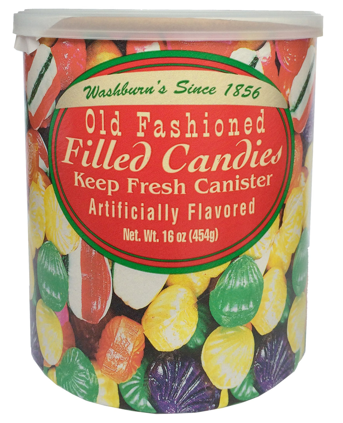 Washburn candies gift packaging on display evokes classic treat gifting.