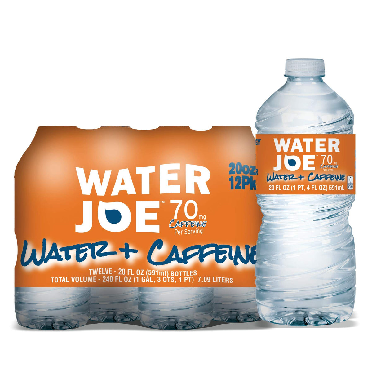 Water Joe caffeinated water bottle in a 12-pack offers a sugar-free caffeine boost.