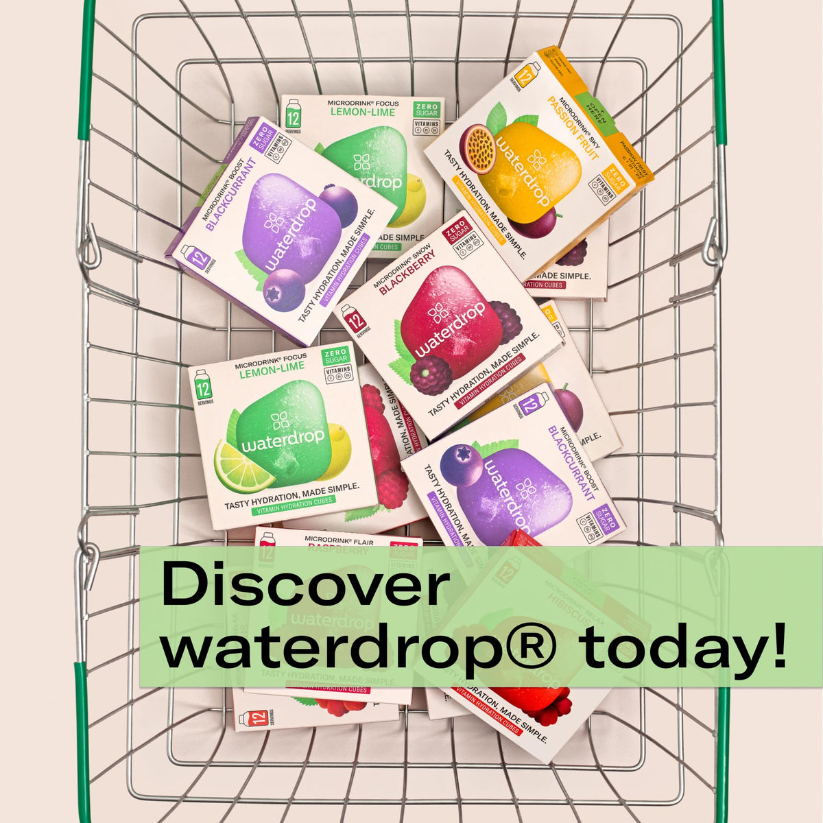 Waterdrop cubes iced tea peach in glass for refreshing sip