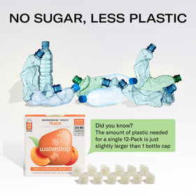 Waterdrop cubes iced tea raspberry in glass for flavorful hydration