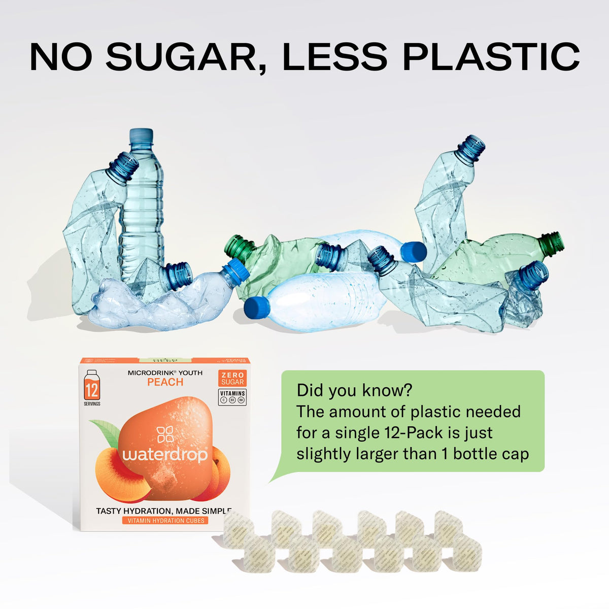 Waterdrop Hydration Cubes Iced Tea Lemon flavor for a refreshing, caffeine-free option.