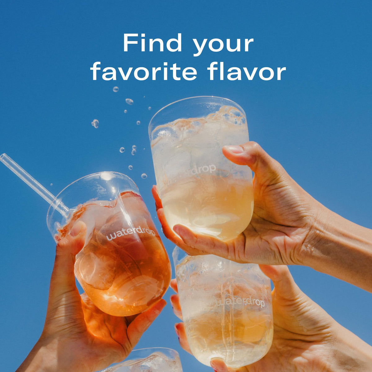 Waterdrop Iced Tea Peach flavor with natural flavor, no artificial preservatives