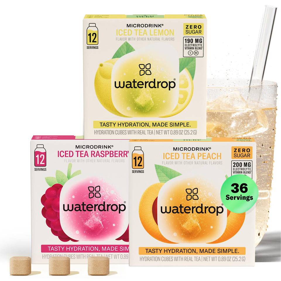 Waterdrop Microdrink cubes package close-up for clean hydration