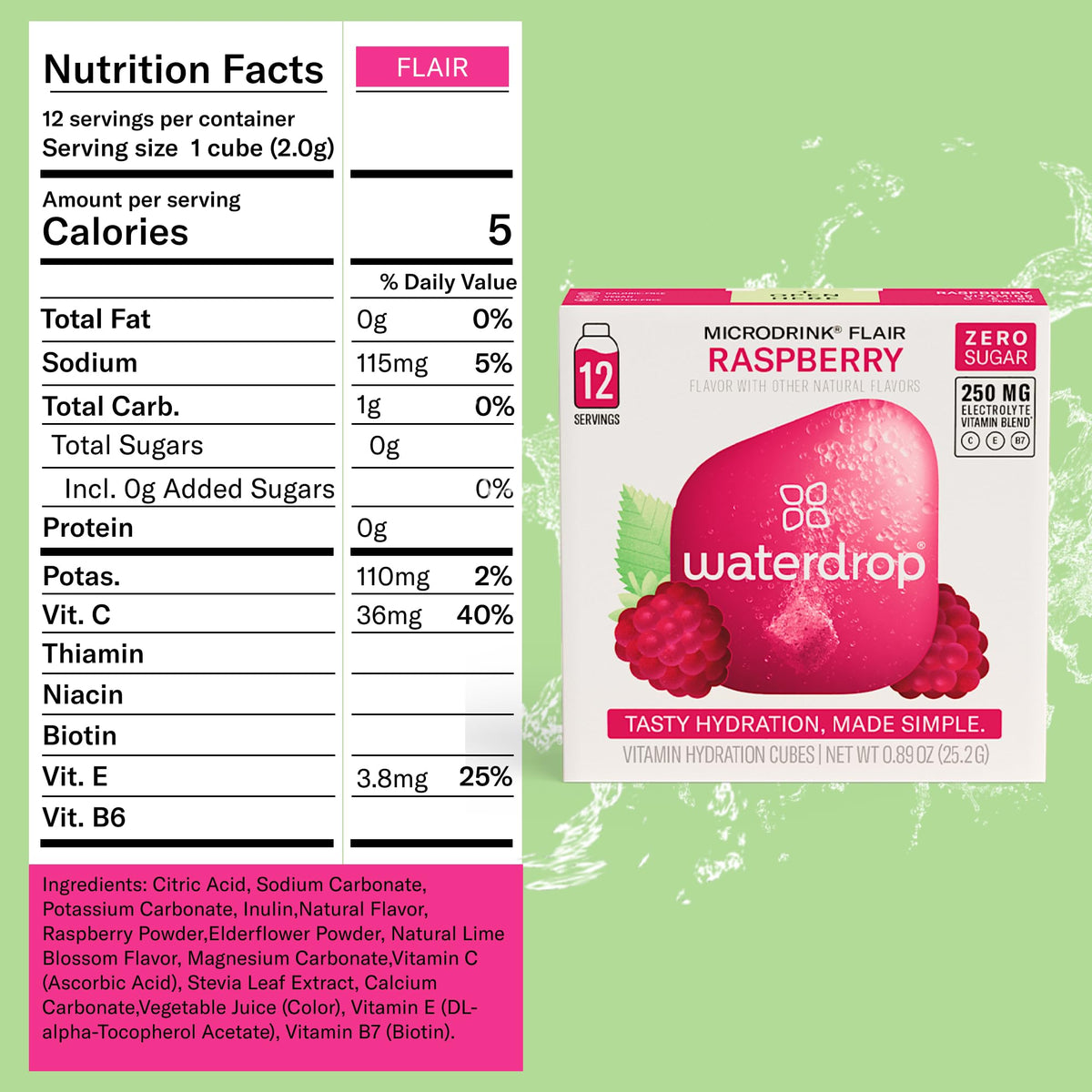 Waterdrop Microdrink Elderflower Lime travel pack enables hydration anywhere.
