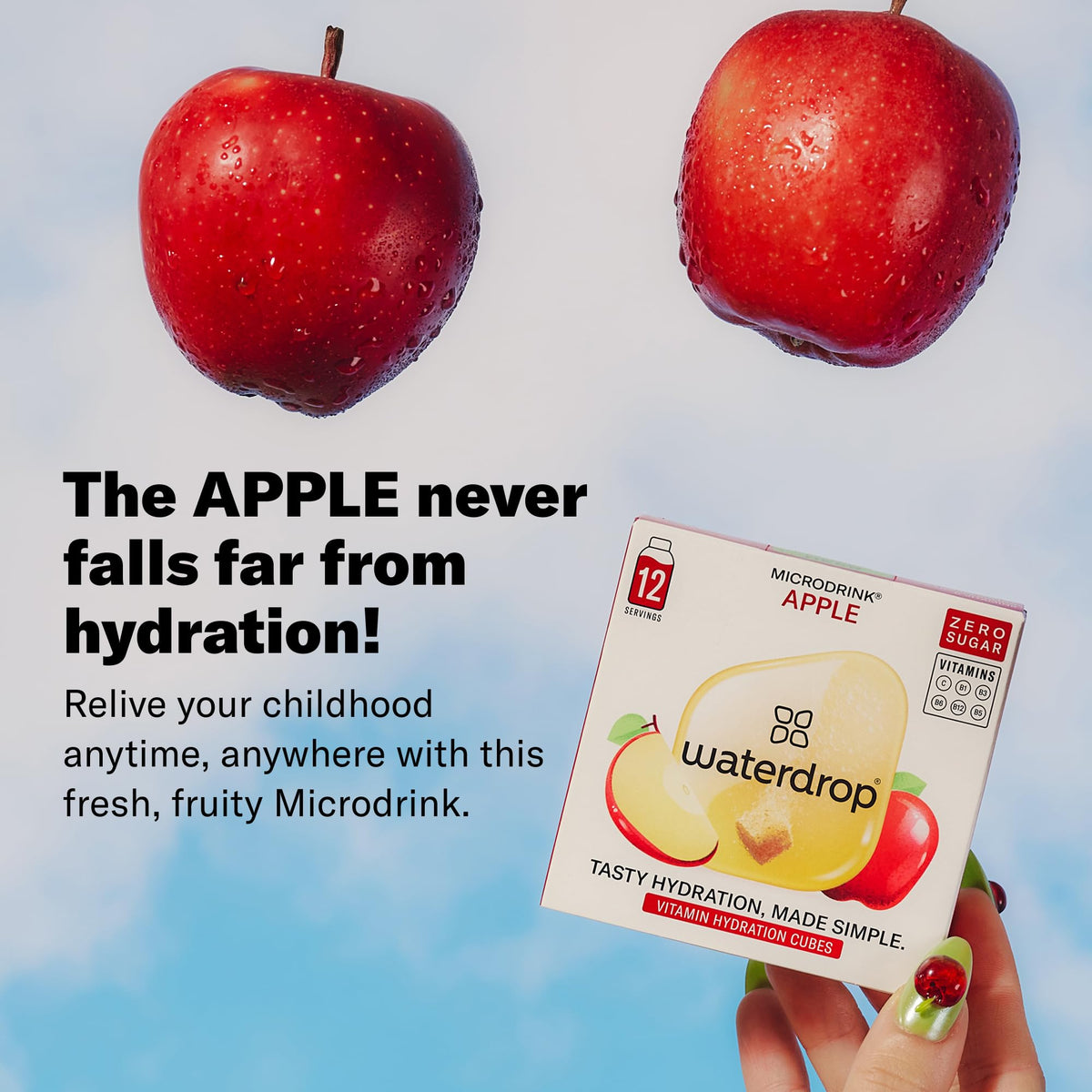 Waterdrop Hydration Cubes Apple individually wrapped for convenient on-the-go hydration