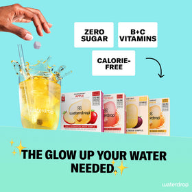Waterdrop MICRODRINK hydration cubes orange flavor for a quick flavor lift.