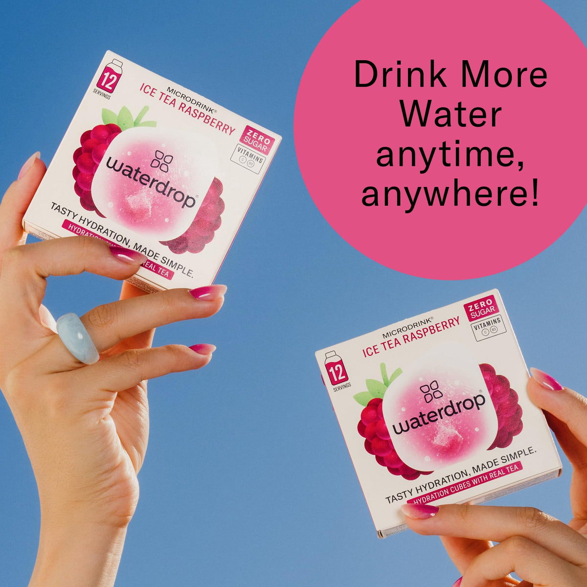 On-the-go Waterdrop Microdrink pack for quick flavor boosts.