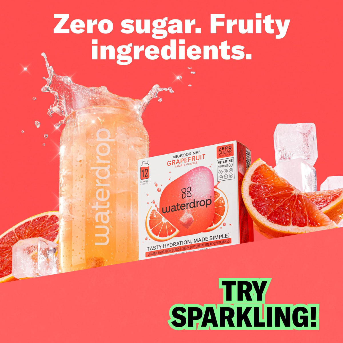 Waterdrop MICRODRINK orange flavor cube for refreshing water