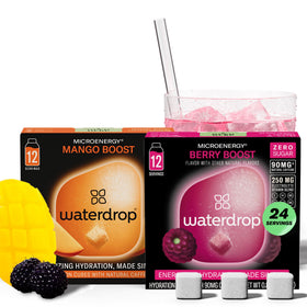 Waterdrop Microenergy Berry Boost cubes fuel workouts with fruity flavor and energy