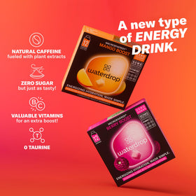 Waterdrop Microenergy Mango Boost cubes deliver tropical flavor and a clean caffeine lift