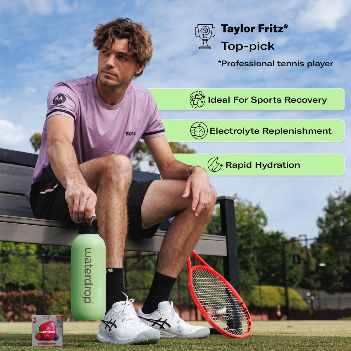 Waterdrop Microlyte Berry individually wrapped cubes for on-the-go hydration