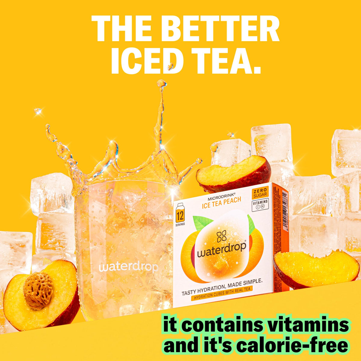 Waterdrop variety-pack with three Iced Tea flavors—sugar-free