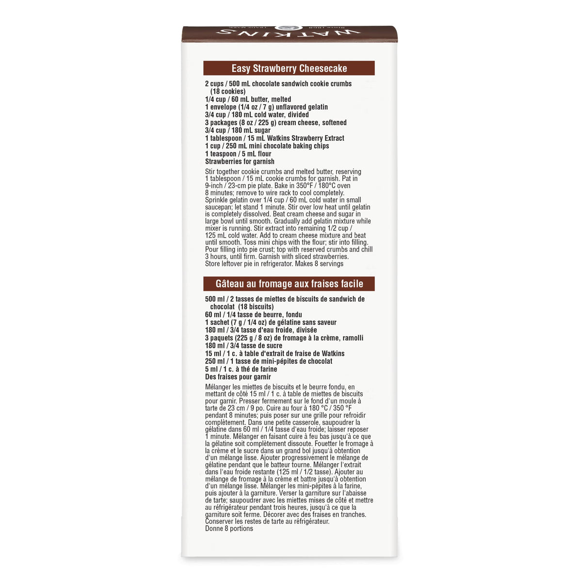 Watkins baking and flavoring are ideal for cakes, cookies, and smoothies