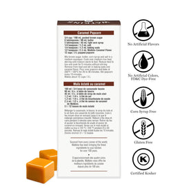 Watkins Caramel Flavor label closeup highlighting natural ingredients