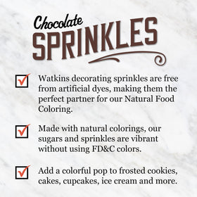 Watkins sprinkles on pastries deliver quick, snack-ready decoration with dye-free color.