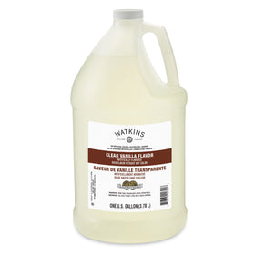 Watkins Clear Vanilla 1gal bottle shines with color-free flavor for pure baking.