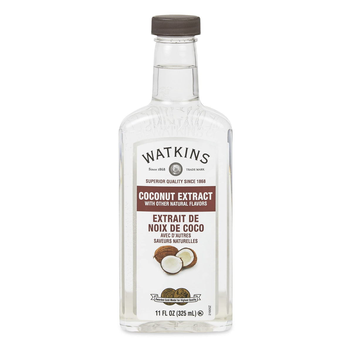 Watkins Coconut Extract 11oz bottle emits rich aroma ideal for baking