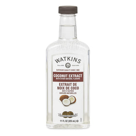 Watkins Coconut Extract 11oz bottle emits rich aroma ideal for baking