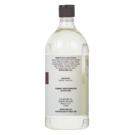 Watkins lemon extract label closeup showing pure ingredients.