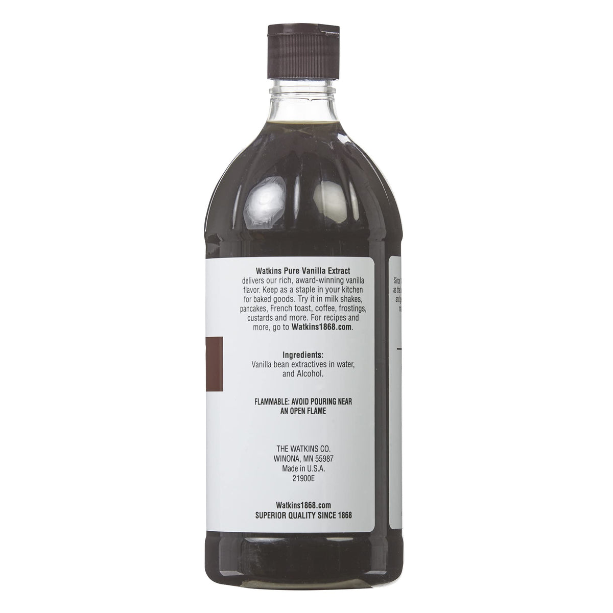 Watkins Madagascar vanilla beans close-up highlighting premium aroma for desserts.