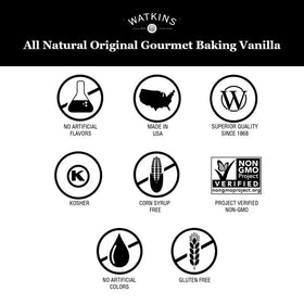 Watkins natural ingredients close-up emphasizes pure, natural sourcing for baking reliability.