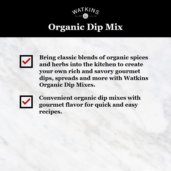 Watkins Organic Dip Mix in a kitchen scene for quick party prep