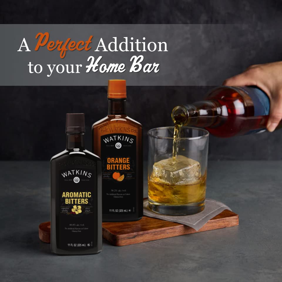 Watkins Orange Bitters pour cap shows mess-free dispensing for cocktails