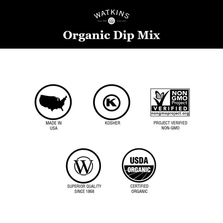 Watkins Organic Dip Mix made in the USA highlights quality and flavor