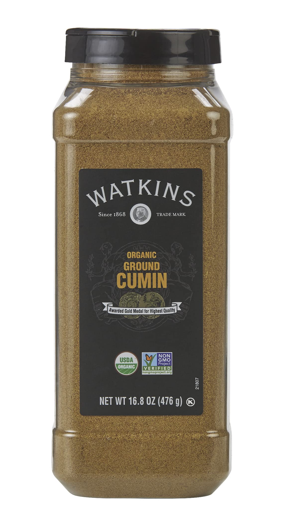 Watkins Organic Ground Cumin jar front for premium everyday flavor