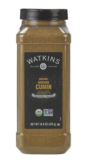Watkins Organic Ground Cumin jar front for premium everyday flavor