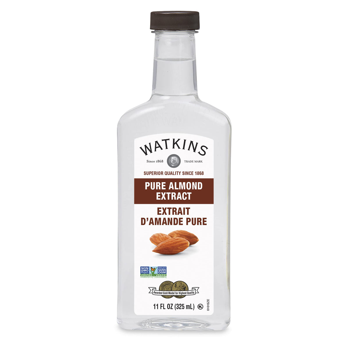Watkins Pure Almond Extract 11 oz bottle pour for baking and beverages