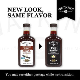 Watkins Pure Vanilla Extract elevates beverages and baked goods with rich Madagascar vanilla.