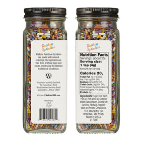 Watkins Rainbow Sprinkles colors close-up showing bright hues for decorating