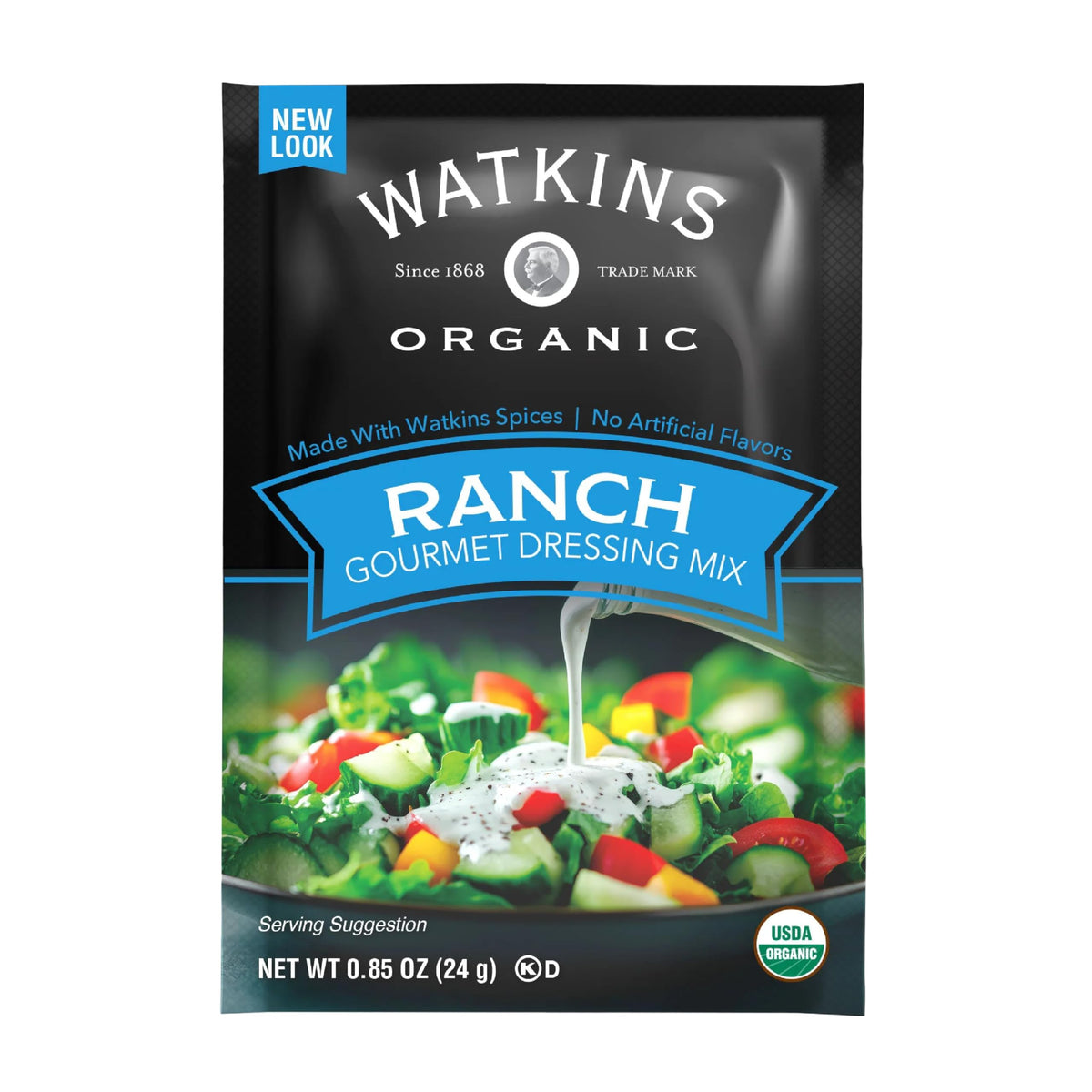 Watkins Ranch Dressing Mix packets for quick home dressings.