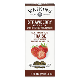 Watkins strawberry extract bottle with natural flavors for baking and flavoring desserts