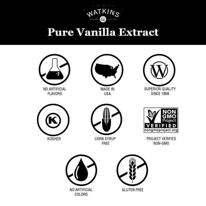 Watkins vanilla extract bottle highlighting USA crafted production