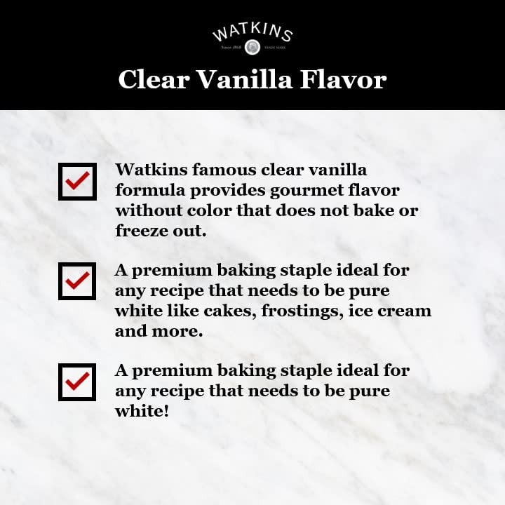 Watkins ingredients USA craft note emphasizes premium, non-GMO vanilla base.