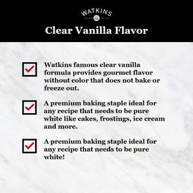 Watkins ingredients USA craft note emphasizes premium, non-GMO vanilla base.