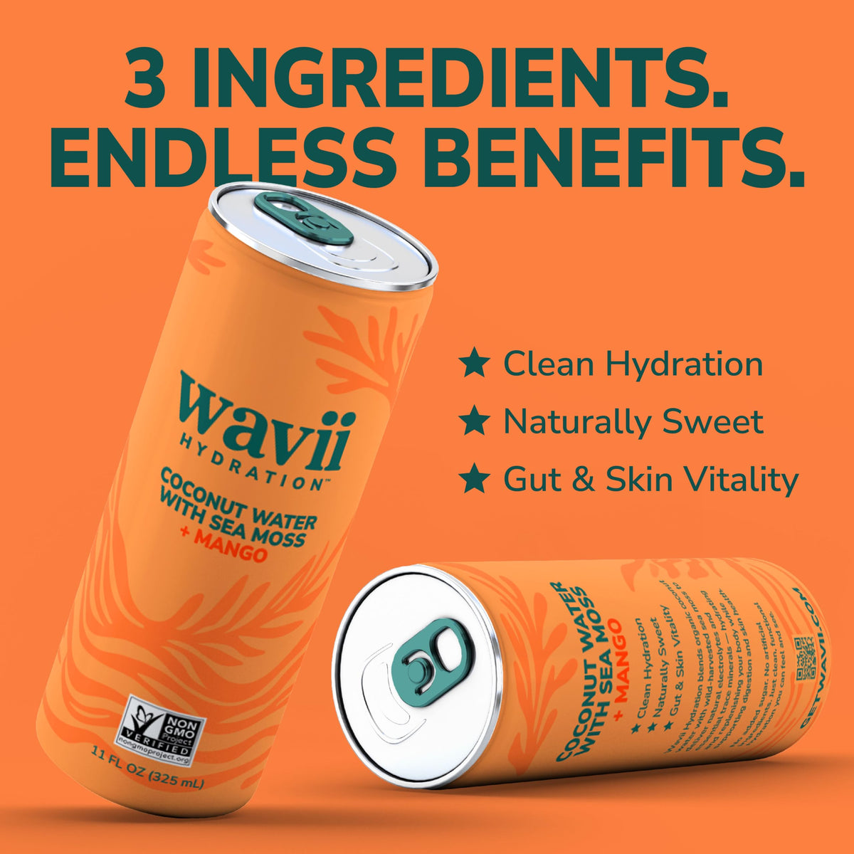 Wavii organic sea moss label close-up highlighting mineral-rich ingredients.