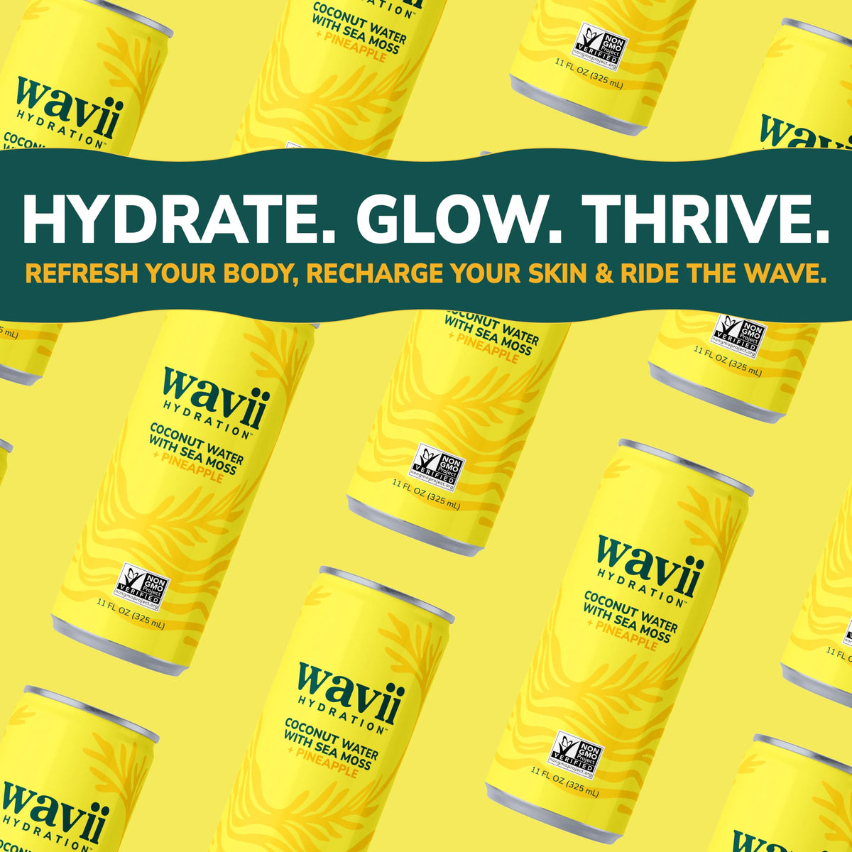 Wavii sea moss organic label close-up highlighting minerals