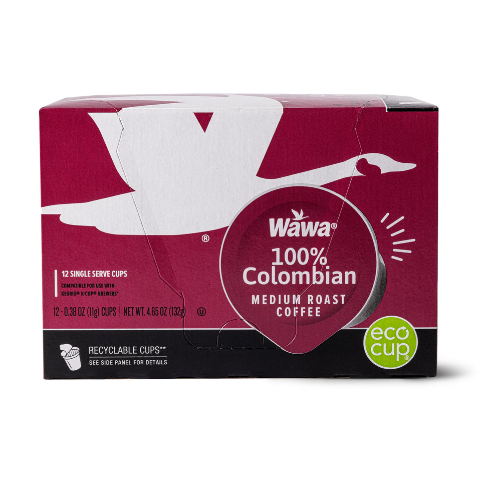 Wawa Colombian Medium Roast pod ready for quick, flavorful single-serve mornings.